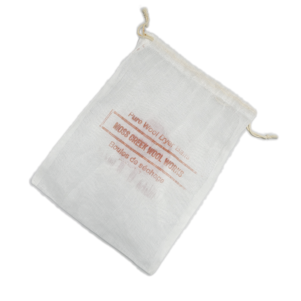 "Meow" Catnip Infused Wool Balls - Set of 2 in a cotton pouch